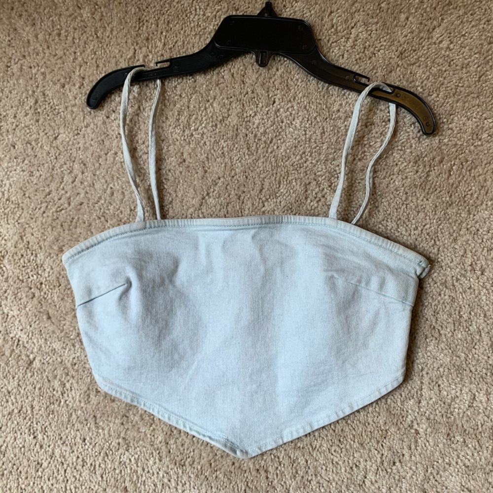 Denim Zara handkerchief top